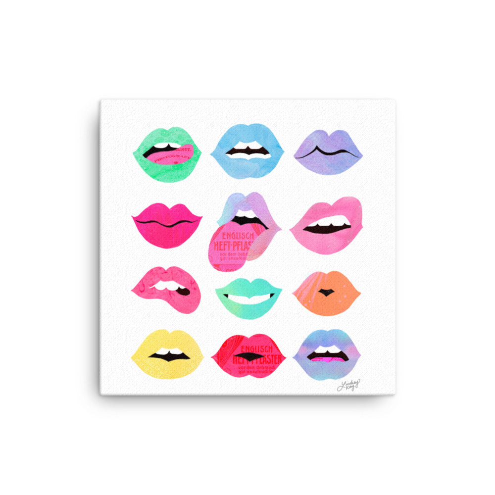 Rainbow Lips of Love - Canvas