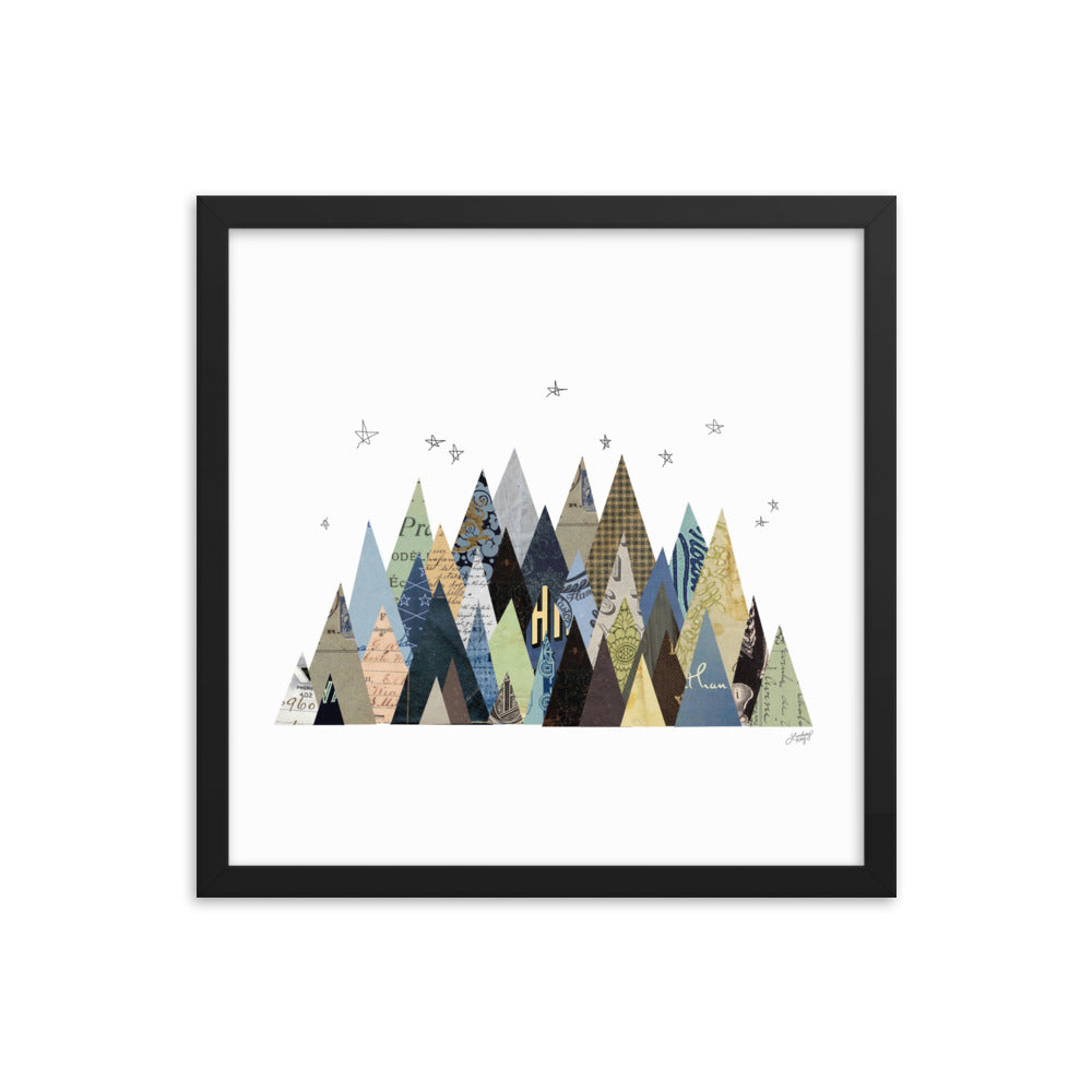 Mountain Collage - Framed Matte Print - Lindsey Kay Collective
