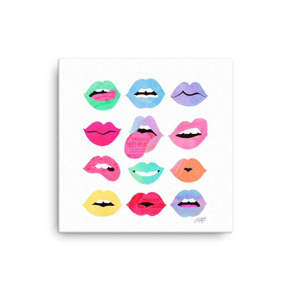 Rainbow Lips of Love - Canvas