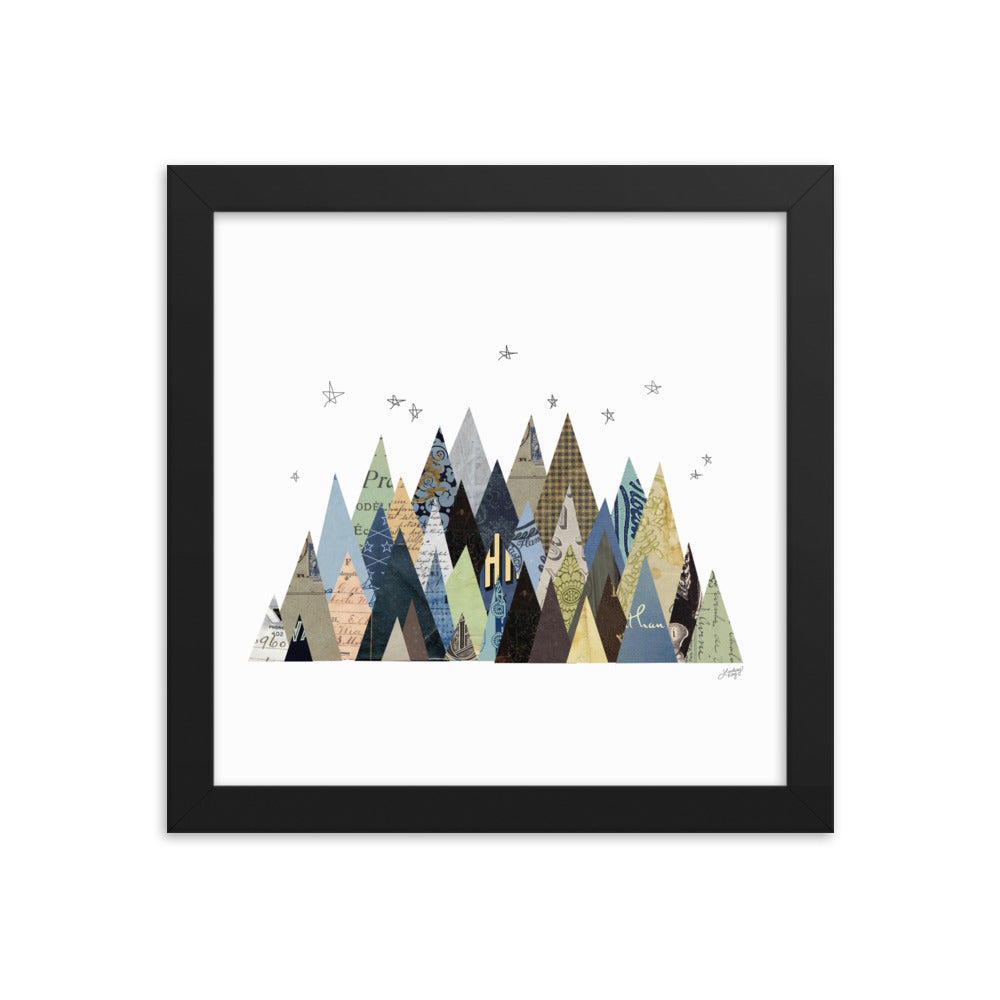 Mountain Collage - Framed Matte Print - Lindsey Kay Collective