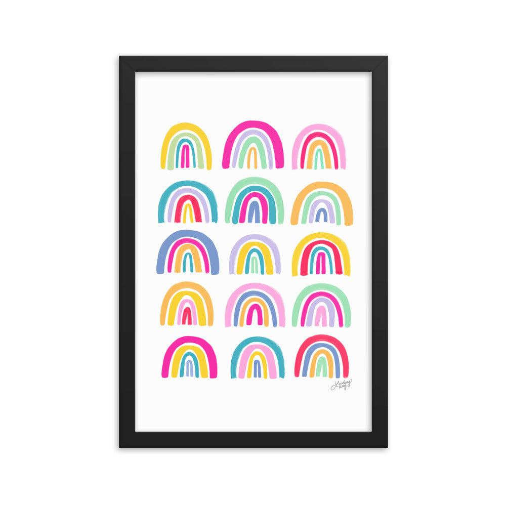 Colorful Rainbows - Framed Matte Print