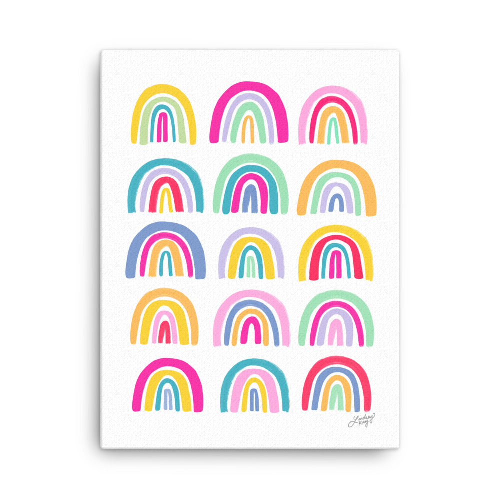 Colorful Rainbows Illustration - Canvas