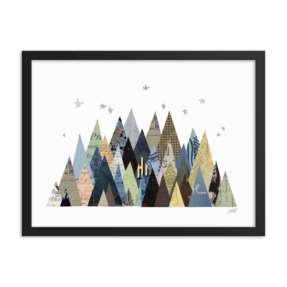 Mountain Collage - Framed Matte Print - Lindsey Kay Collective