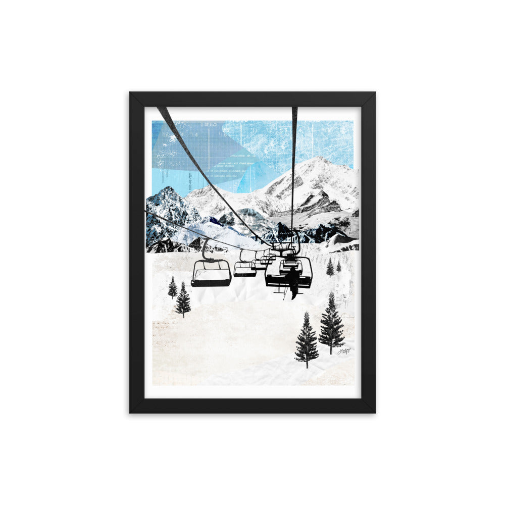 Mountain Landscape (Ski Life) - Framed Matte Print