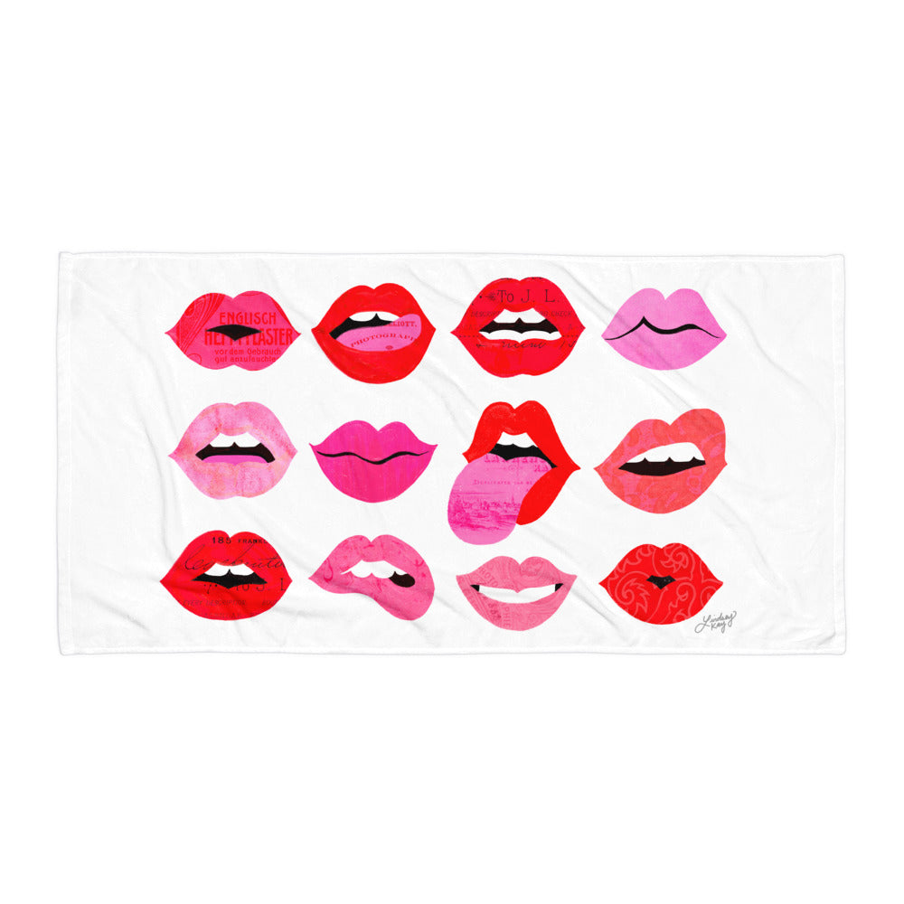 Lips of Love - Beach Towel