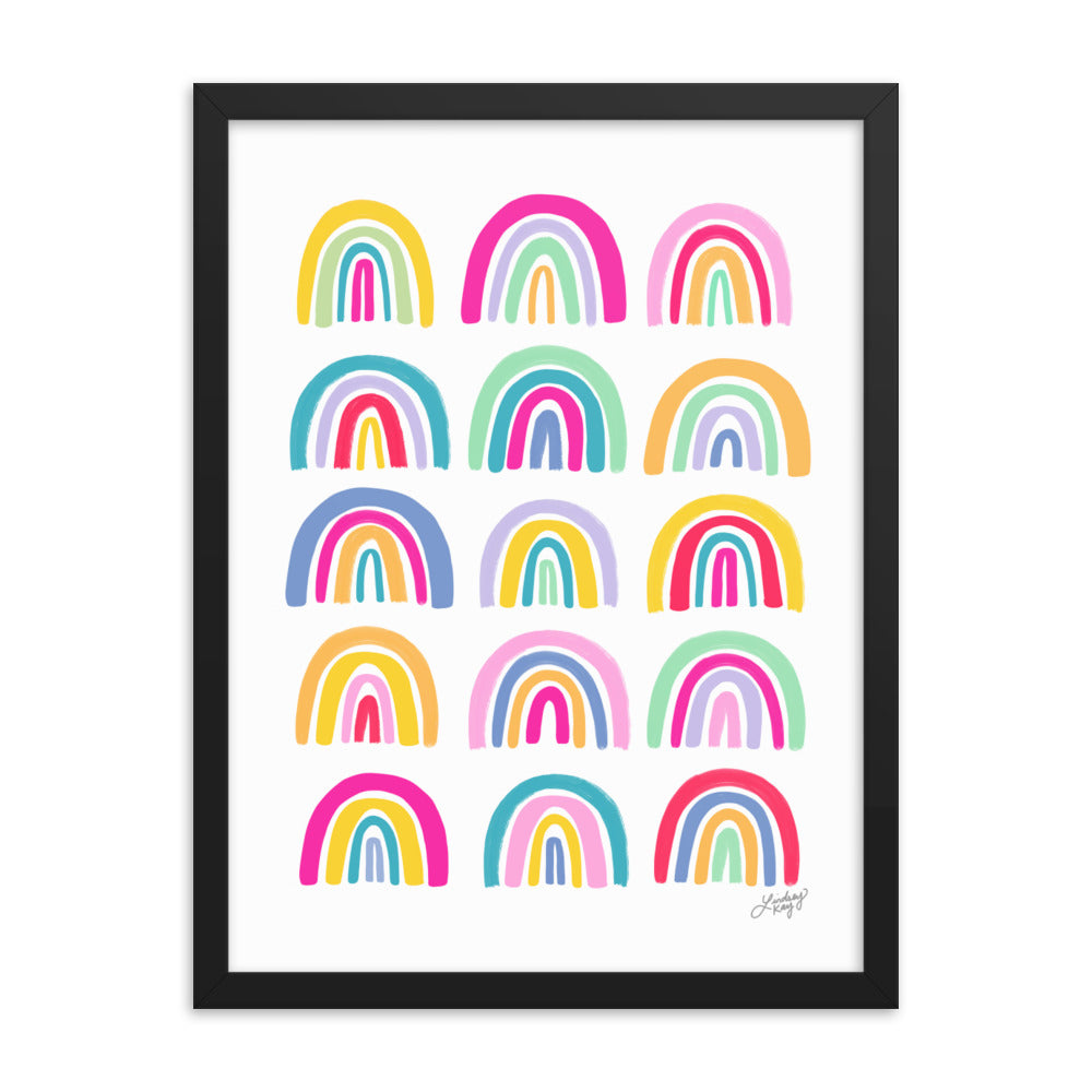Colorful Rainbows - Framed Matte Print - Lindsey Kay Collective
