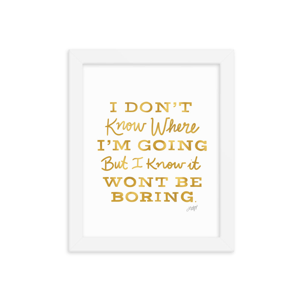 David Bowie Quote (Gold Palette) - Framed Matte Print - Lindsey Kay Collective