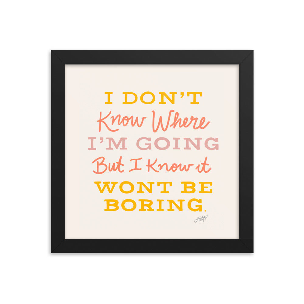 David Bowie Quote (Neutral Palette) - Framed Matte Print - Lindsey Kay Collective