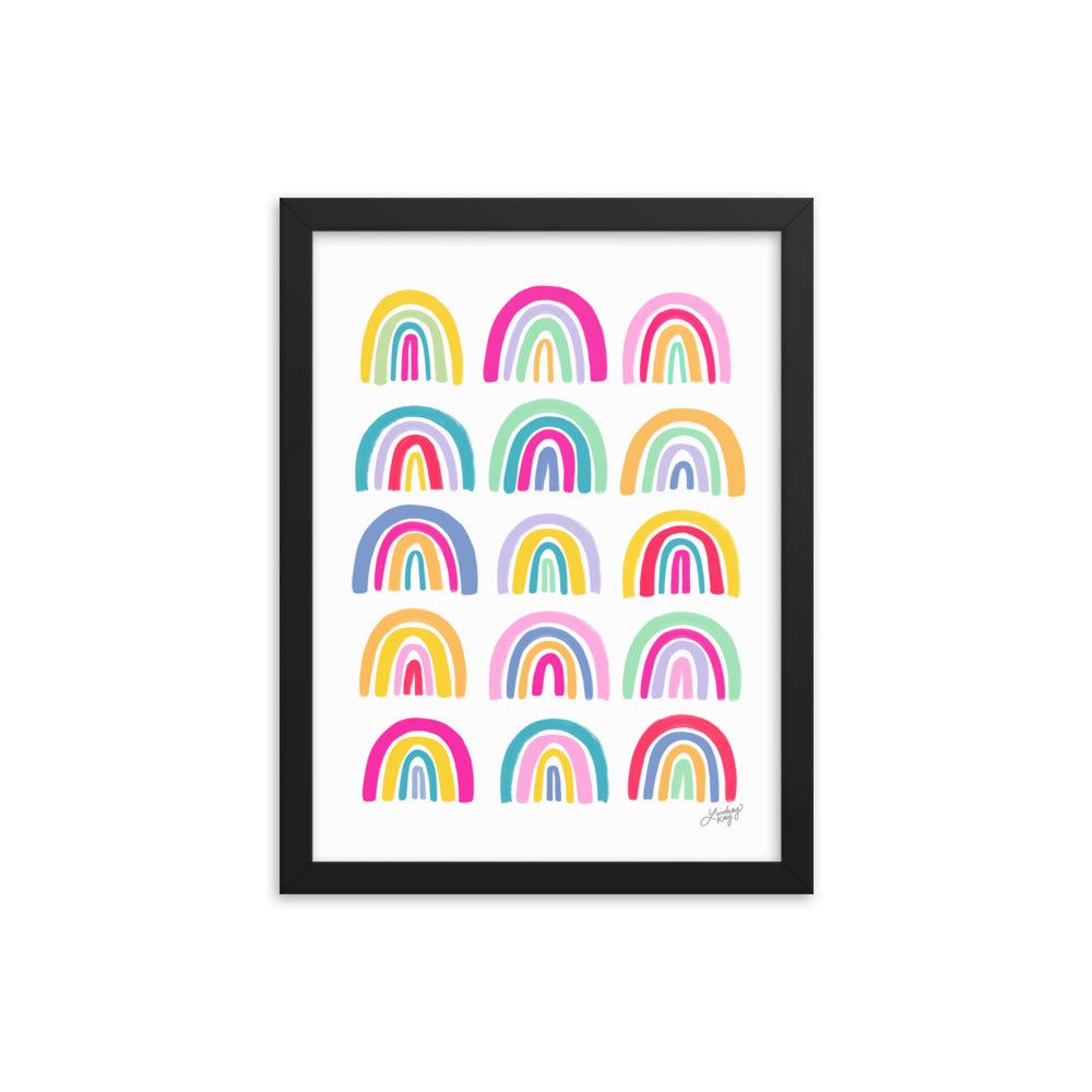 Colorful Rainbows - Framed Matte Print