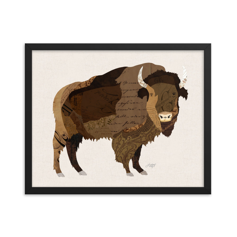 Buffalo Collage - Impression mate encadrée