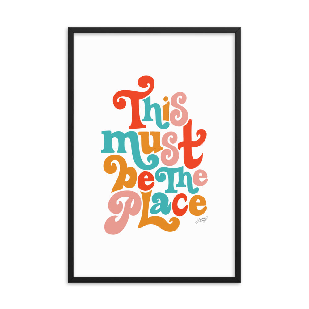 This Must Be the Place (Primary Palette) - Framed Matte Print