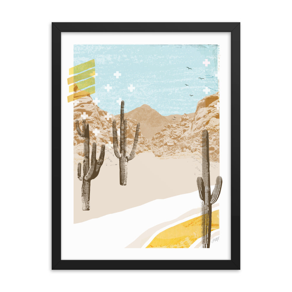 Desert Mountain Collage - Framed Matte Print - Lindsey Kay Collective