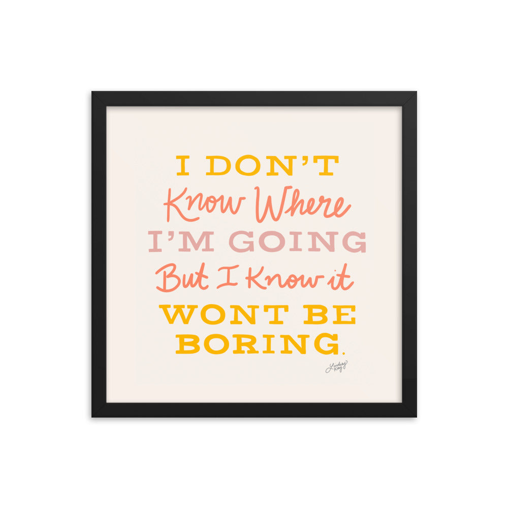 David Bowie Quote (Neutral Palette) - Framed Matte Print