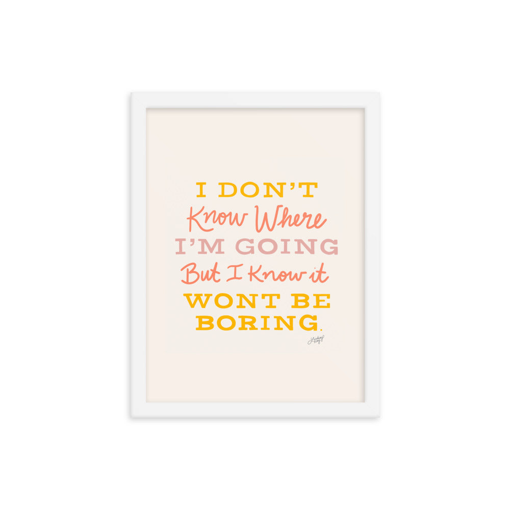 David Bowie Quote (Neutral Palette) - Framed Matte Print