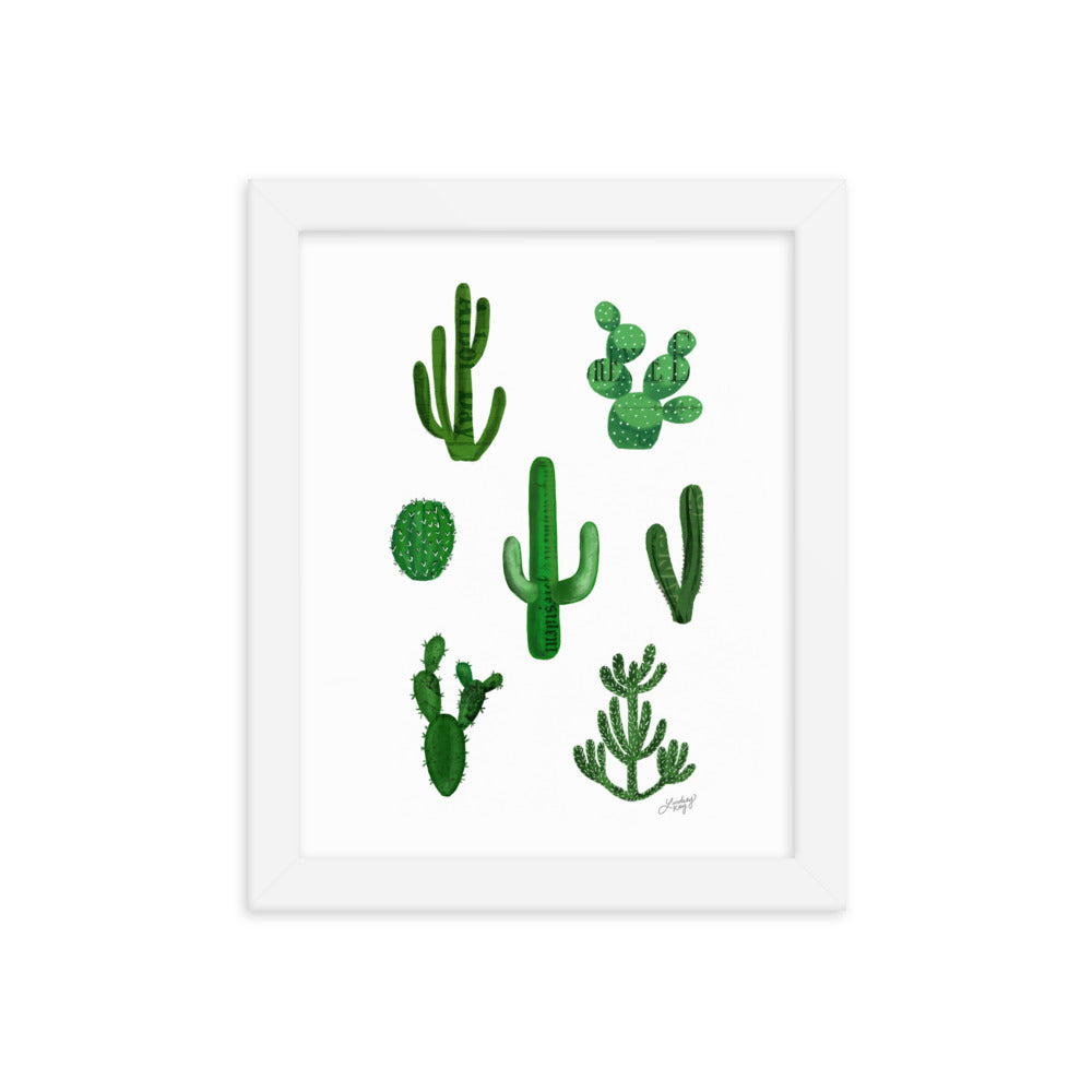 Cactus Illustration. - Framed poster