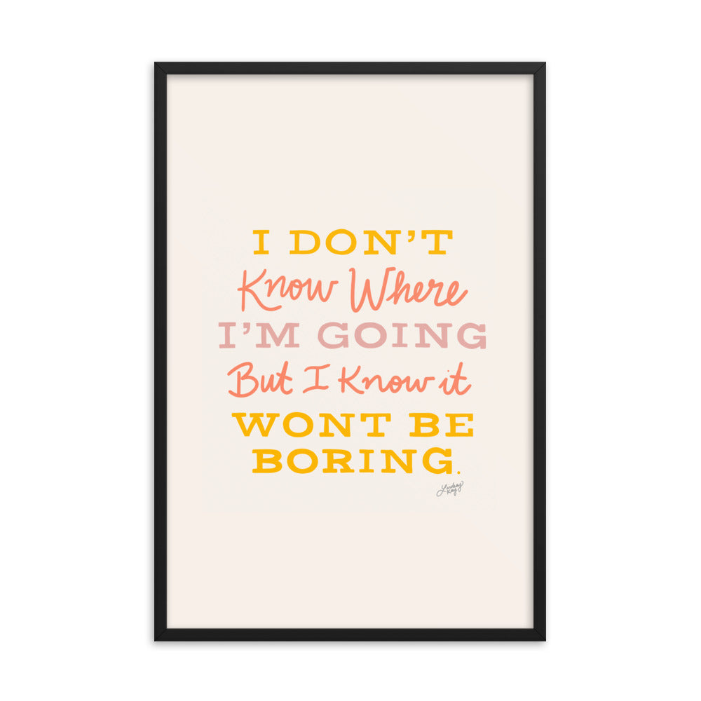 David Bowie Quote (Neutral Palette) - Framed Matte Print - Lindsey Kay Collective