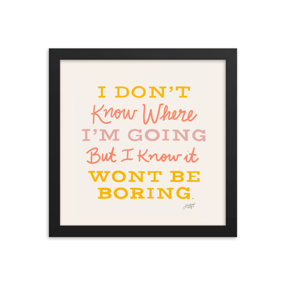 David Bowie Quote (Neutral Palette) - Framed Matte Print - Lindsey Kay Collective