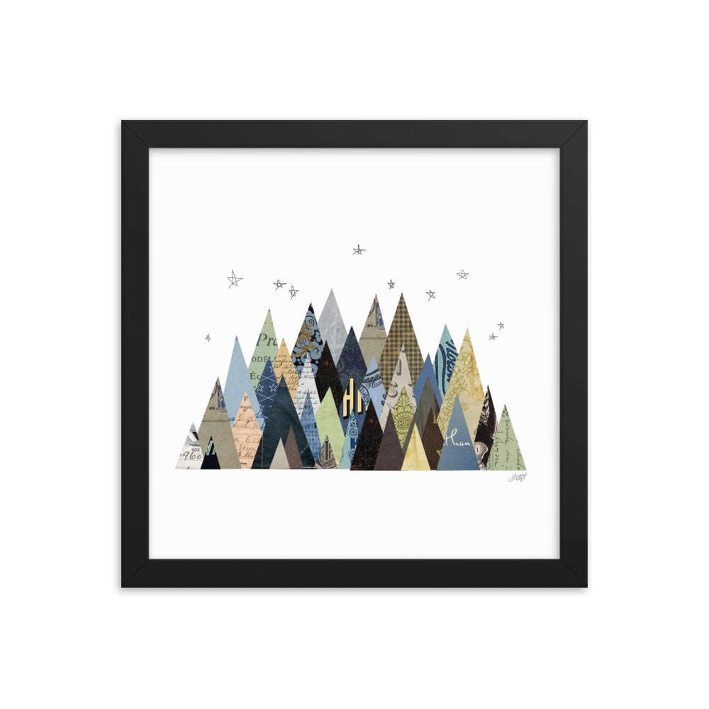 Mountain Collage - Framed Matte Print - Lindsey Kay Collective