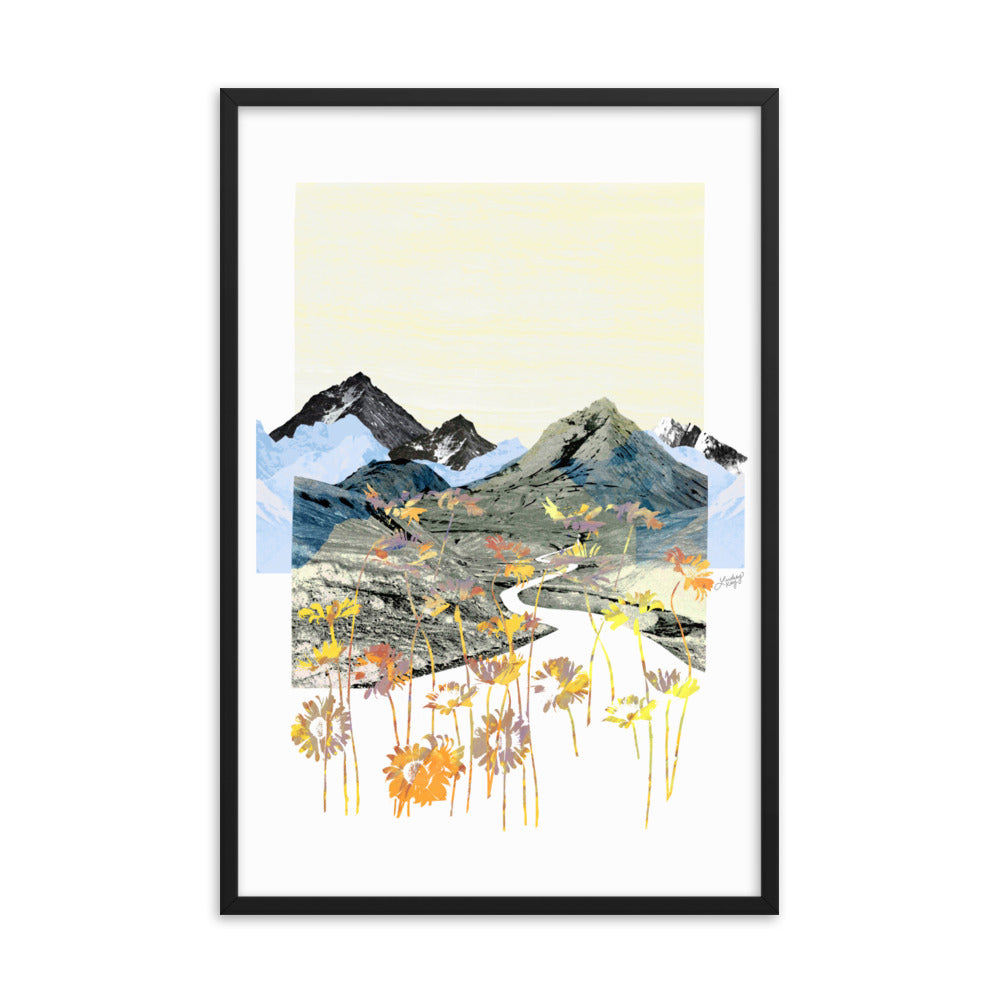 Daisy Mountain Collage - Framed Matte Print - Lindsey Kay Collective