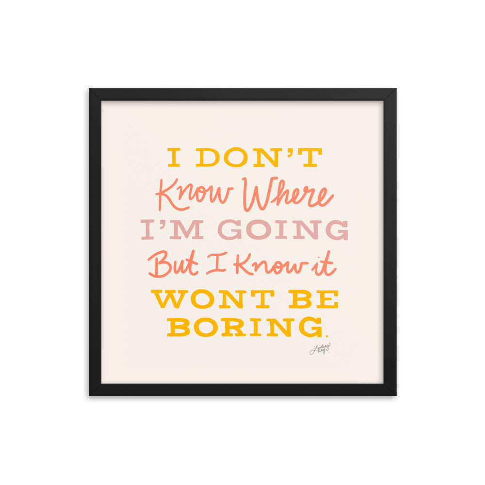 David Bowie Quote (Neutral Palette) - Framed Matte Print