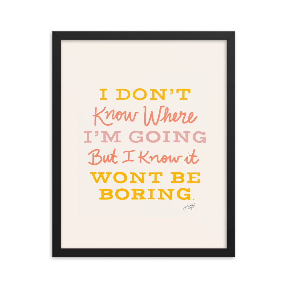 David Bowie Quote (Neutral Palette) - Framed Matte Print