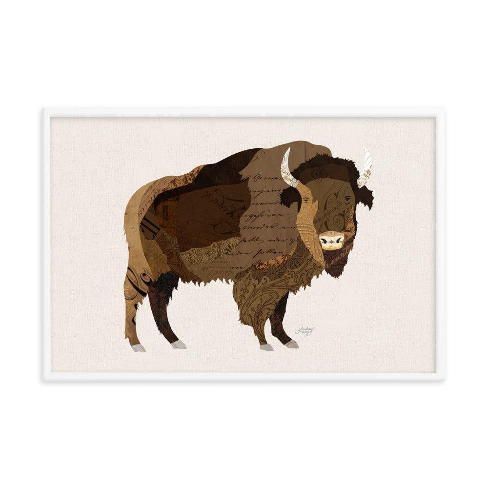 Buffalo Collage - Impression mate encadrée