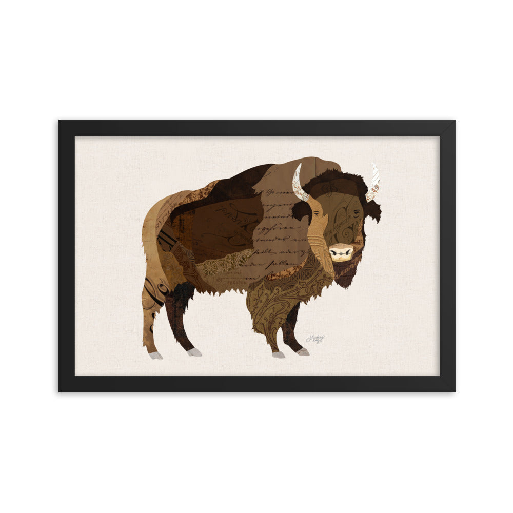 Buffalo Collage - Impression mate encadrée