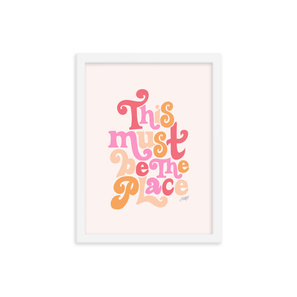 This Must Be the Place (Colorful Palette) - Framed Matte Print