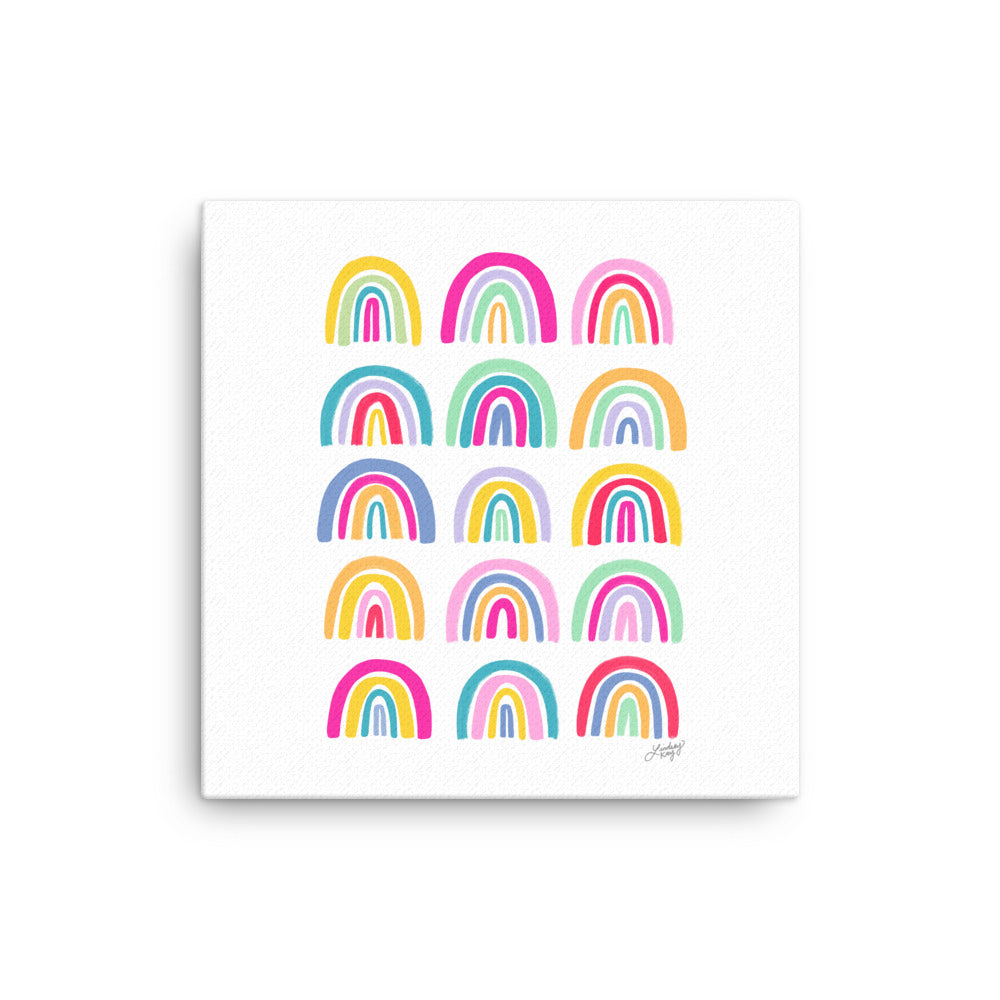 Ilustración de arco iris de colores - Lienzo