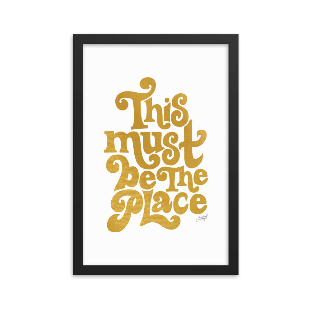 This Must Be The Place (Gold Palette) - Framed Matte Print