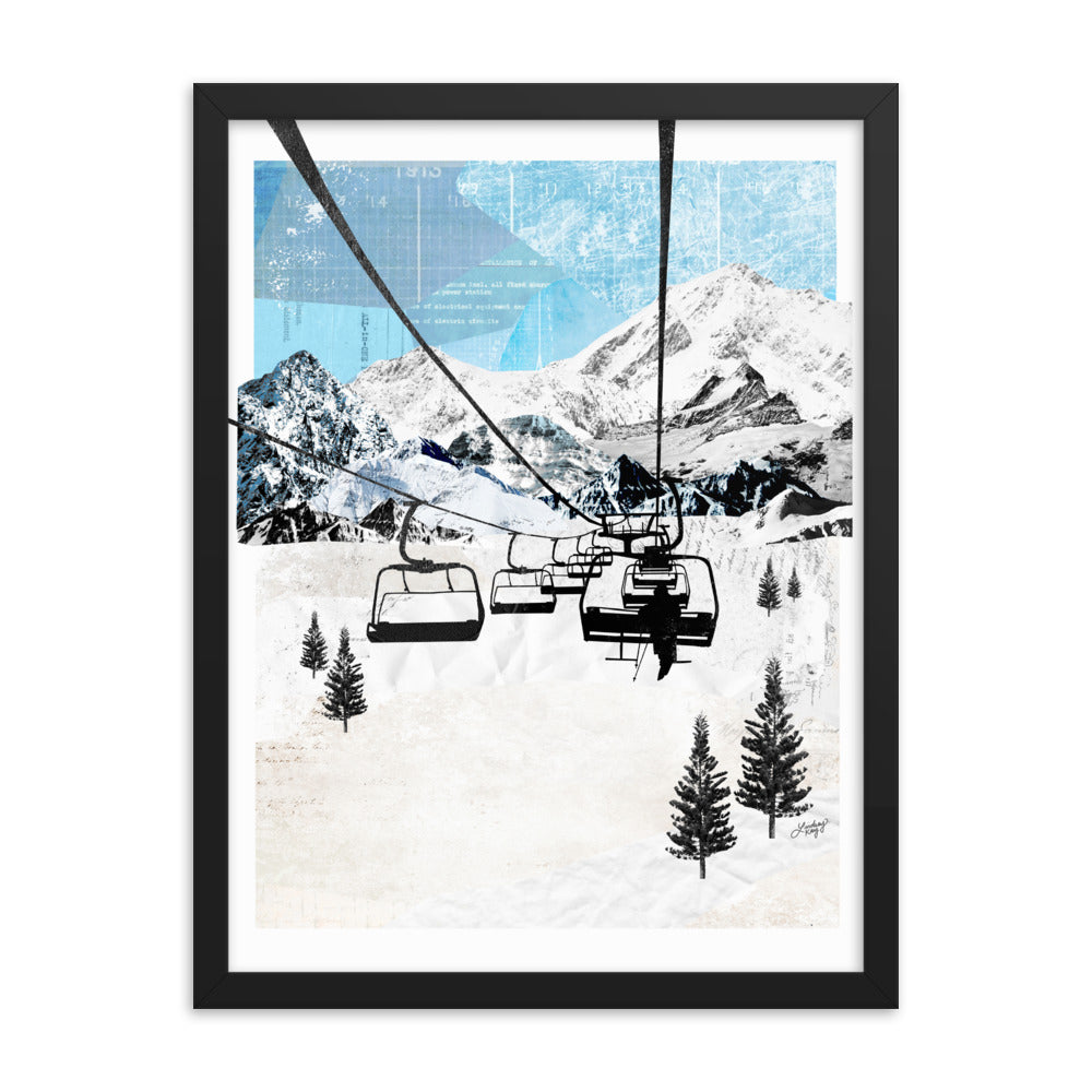 Mountain Landscape (Ski Life) - Framed Matte Print