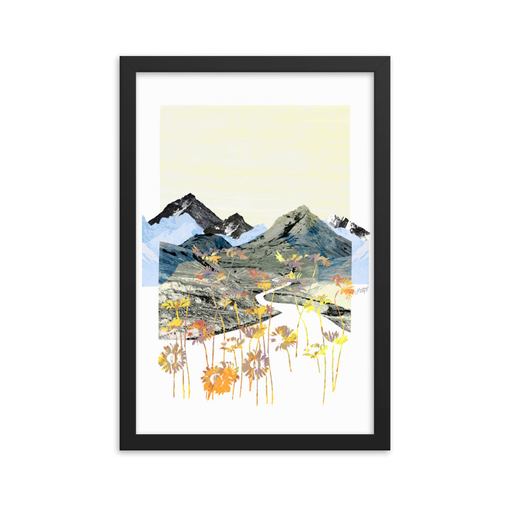 Daisy Mountain Collage - Framed Matte Print - Lindsey Kay Collective