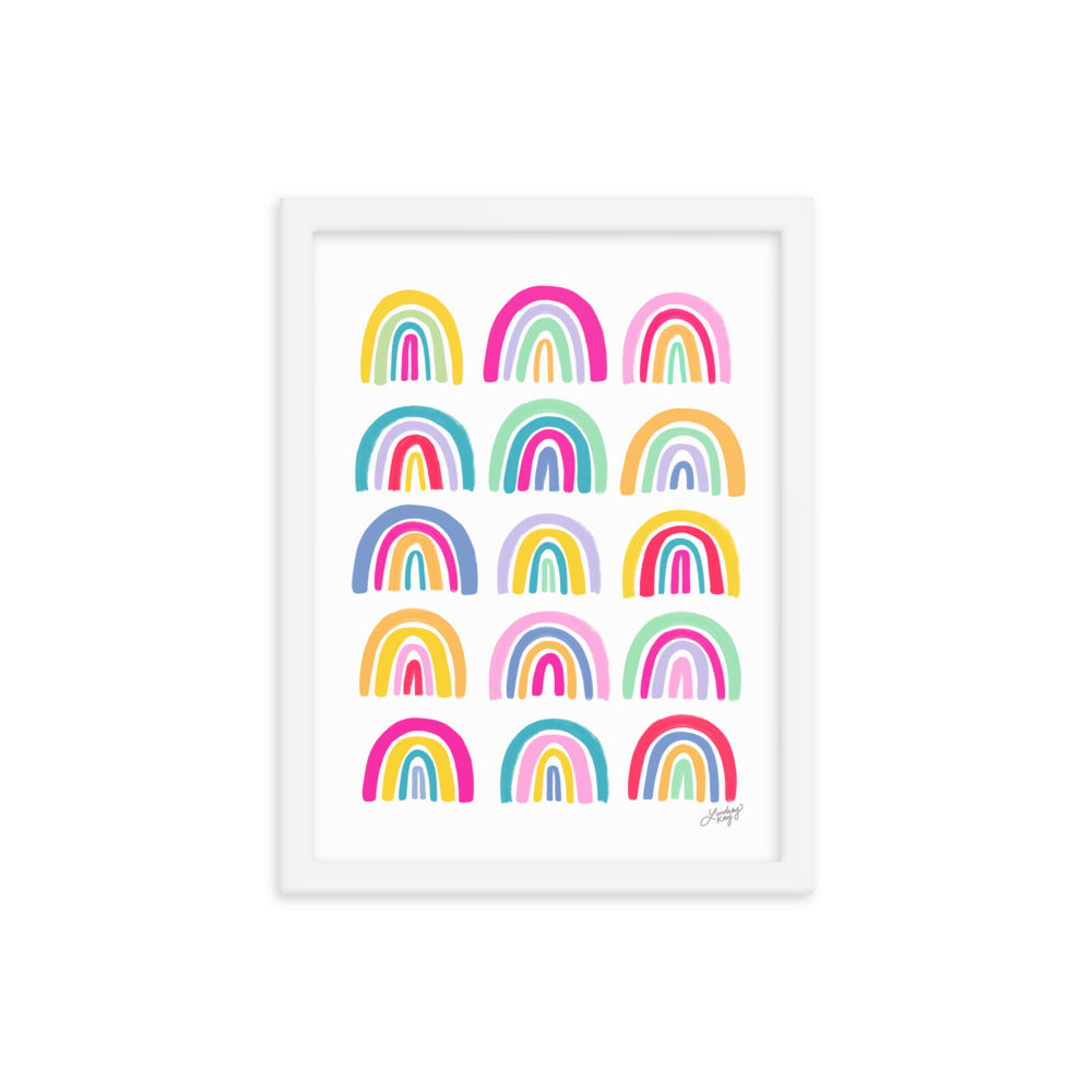 Colorful Rainbows - Framed Matte Print - Lindsey Kay Collective