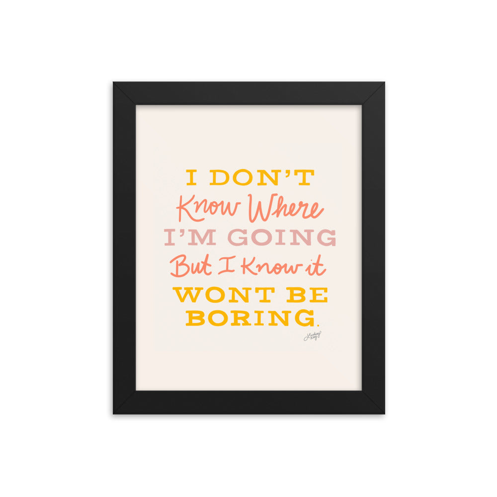 David Bowie Quote (Neutral Palette) - Framed Matte Print