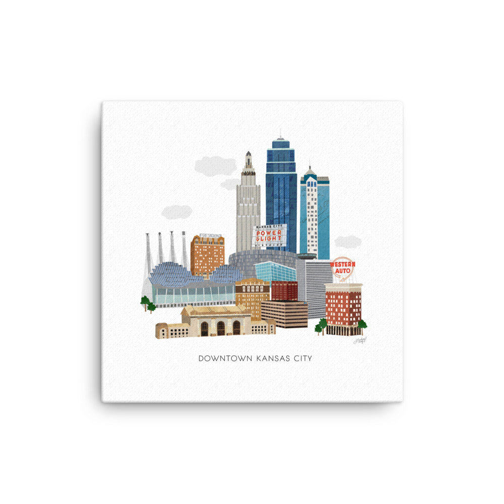 Downtown Kansas City Illustration - Canvas