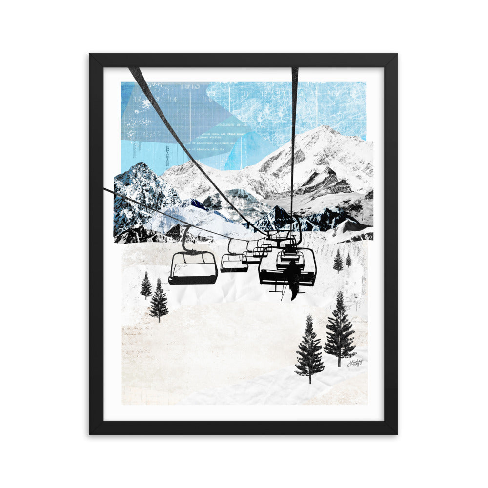 Mountain Landscape (Ski Life) - Framed Matte Print