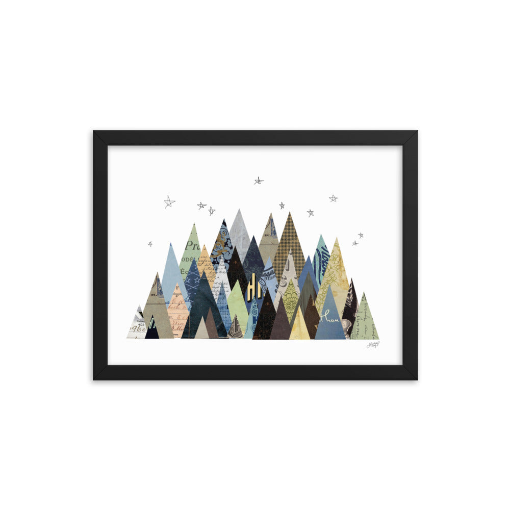 Mountain Collage - Framed Matte Print - Lindsey Kay Collective