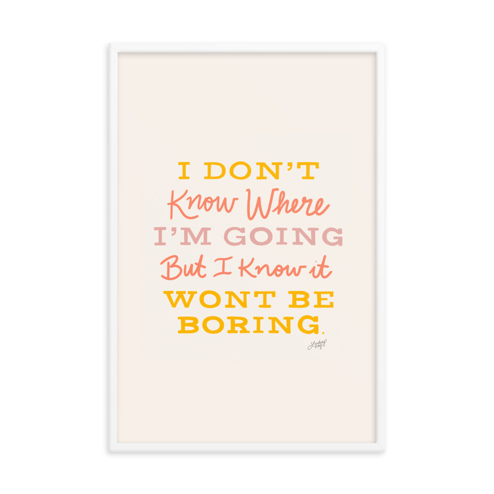 David Bowie Quote (Neutral Palette) - Framed Matte Print - Lindsey Kay Collective