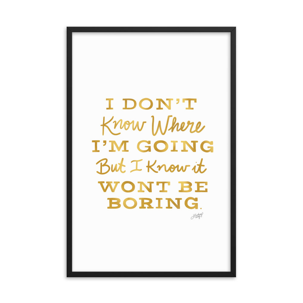 David Bowie Quote (Gold Palette) - Framed Matte Print - Lindsey Kay Collective