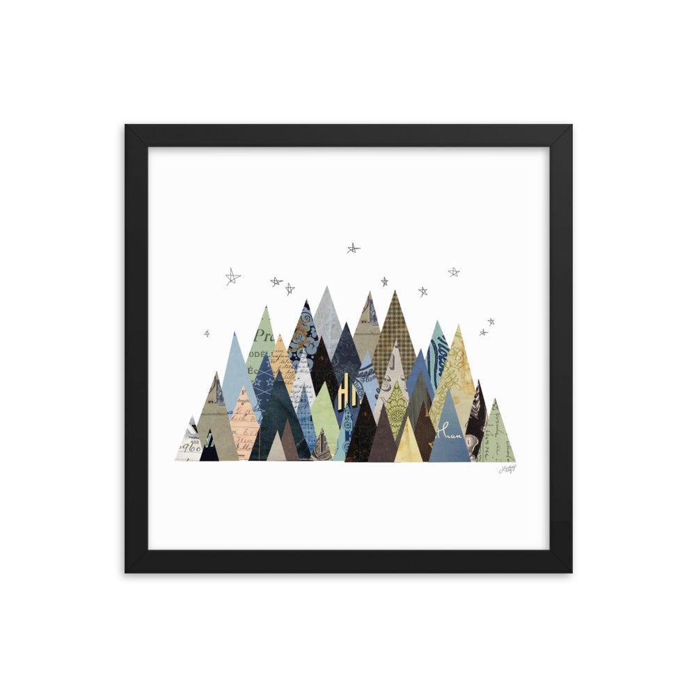 Mountain Collage - Framed Matte Print - Lindsey Kay Collective