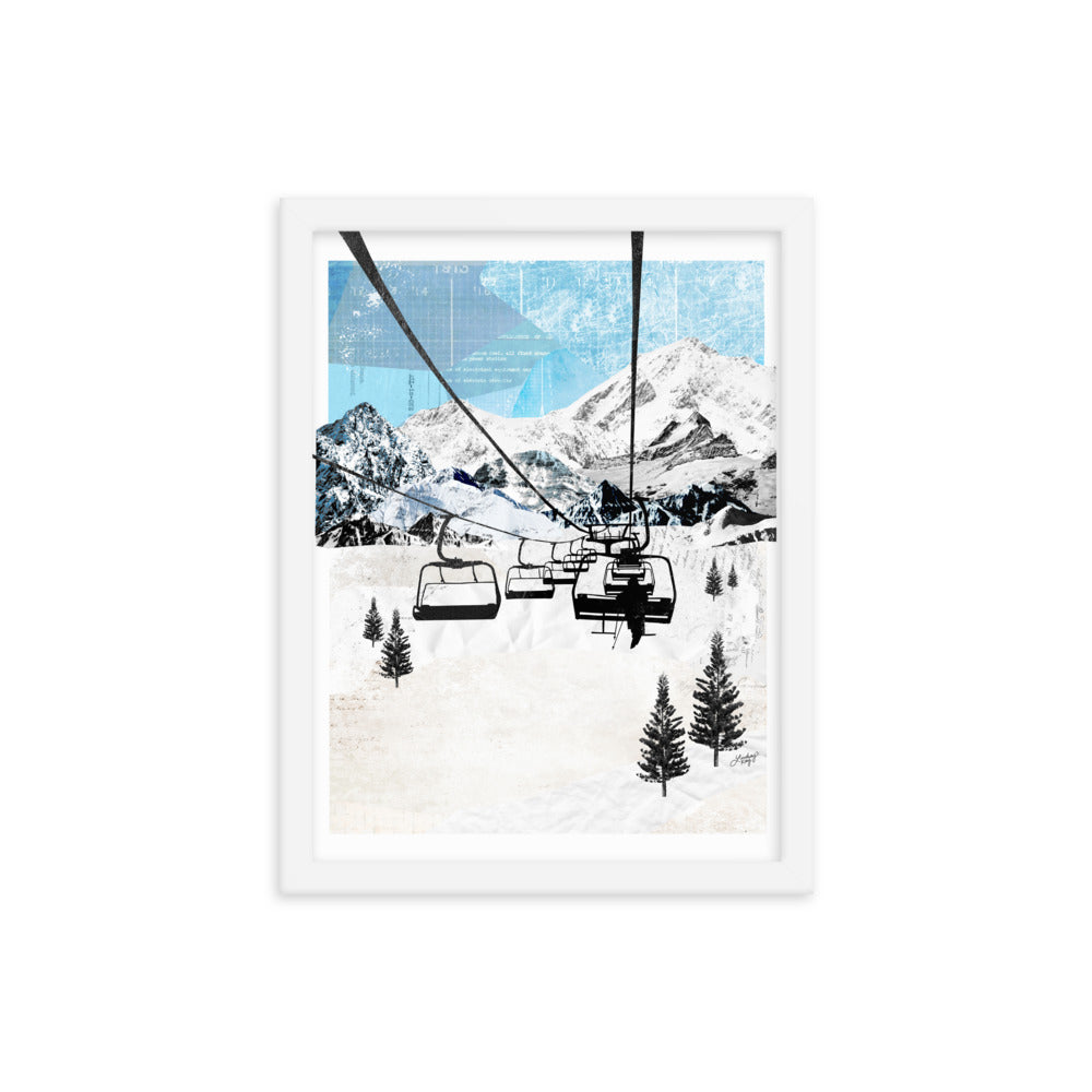 Mountain Landscape (Ski Life) - Framed Matte Print - Lindsey Kay Collective