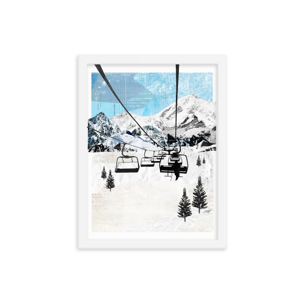 Mountain Landscape (Ski Life) - Framed Matte Print