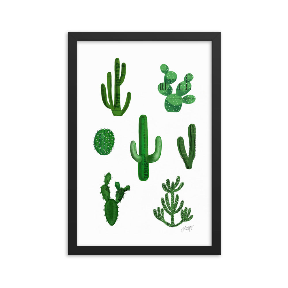 Cactus Illustration. - Framed poster