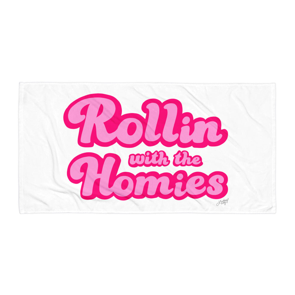 Rollin With the Homies - Beach Towel