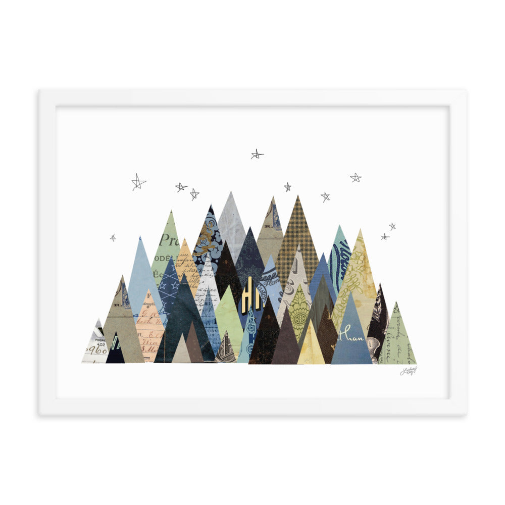 Mountain Collage - Framed Matte Print - Lindsey Kay Collective