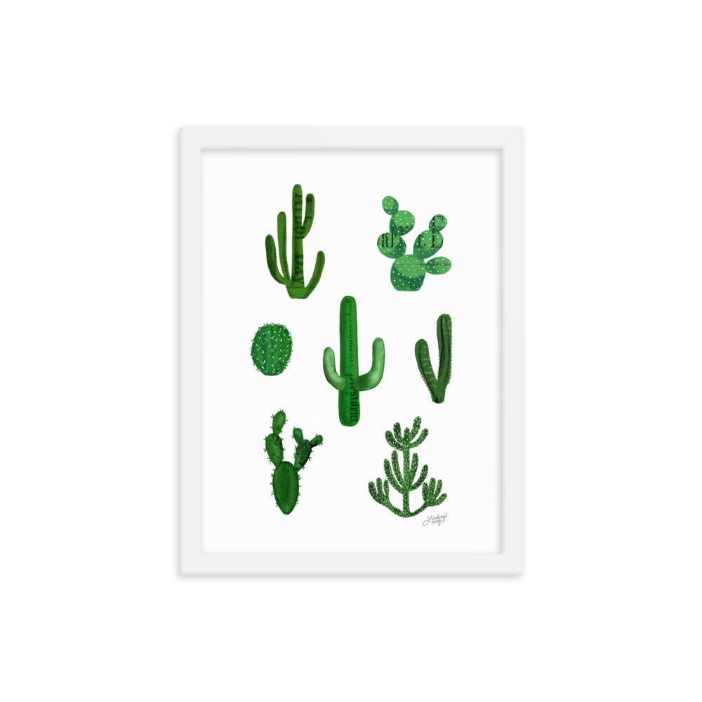 Cactus Illustration. - Framed poster - Lindsey Kay Collective