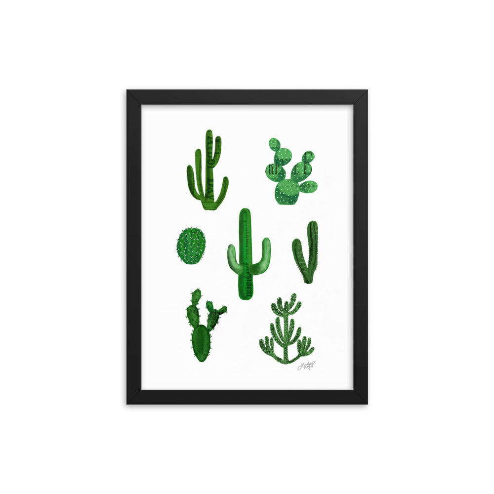 Cactus Illustration. - Framed poster - Lindsey Kay Collective