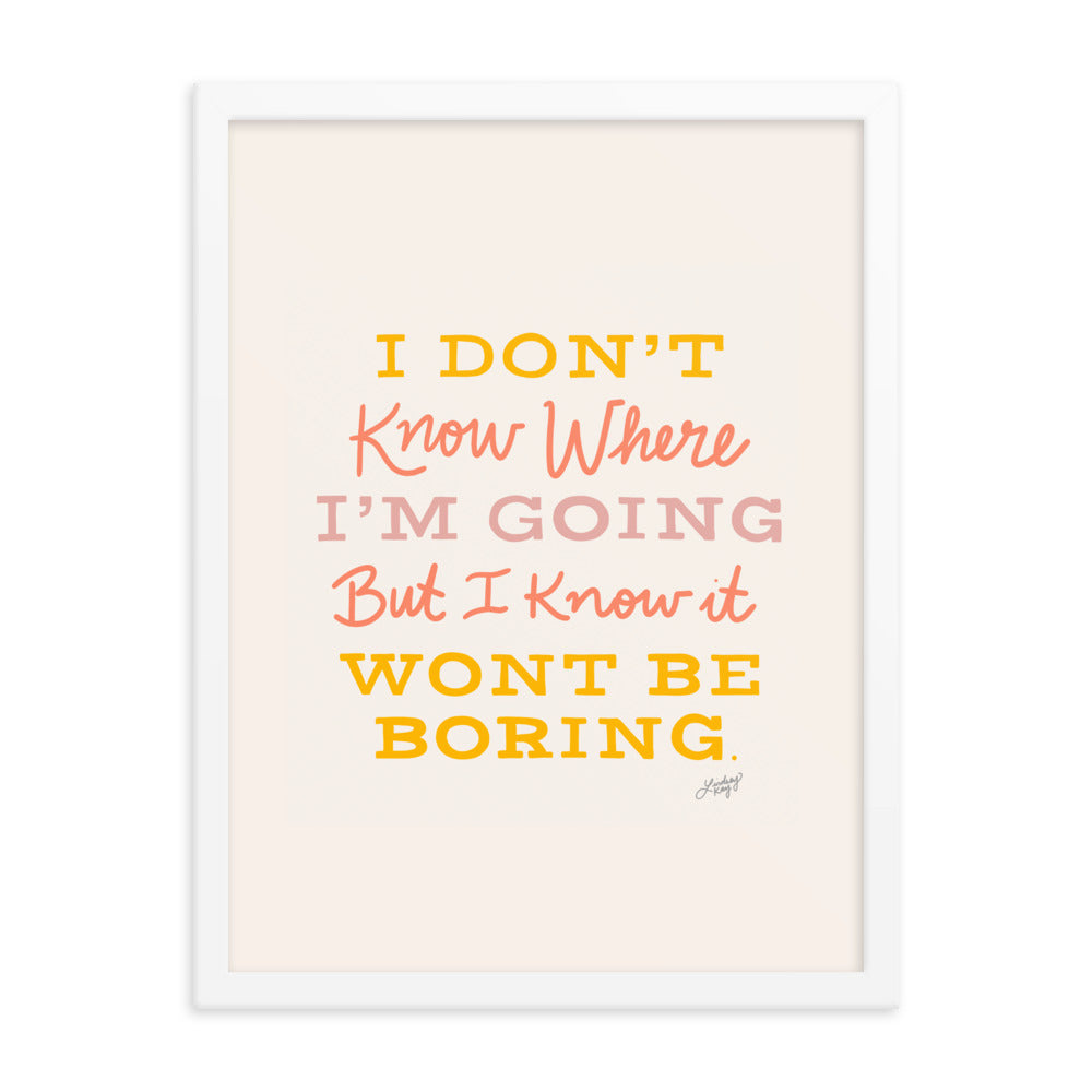 David Bowie Quote (Neutral Palette) - Framed Matte Print - Lindsey Kay Collective