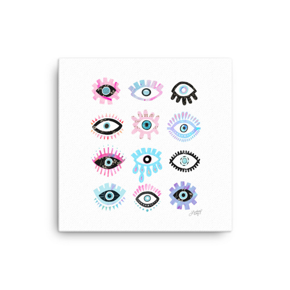 Evil Eyes (Palette colorée) - Toile