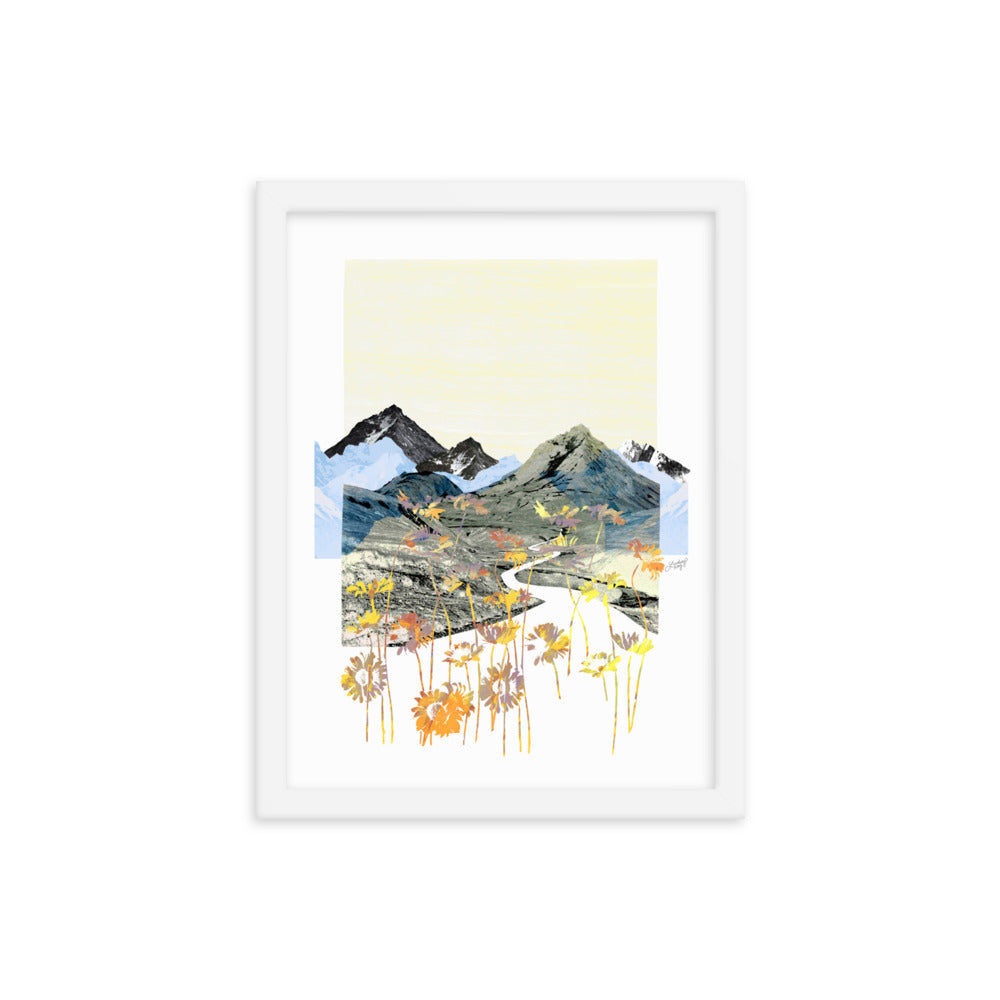 Daisy Mountain Collage - Framed Matte Print